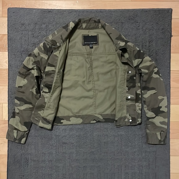 BANANA REPUBLIC - MILITARY CROP JACKET - PETITE XXS - CAMOUFLAGE - Picture 2 of 5